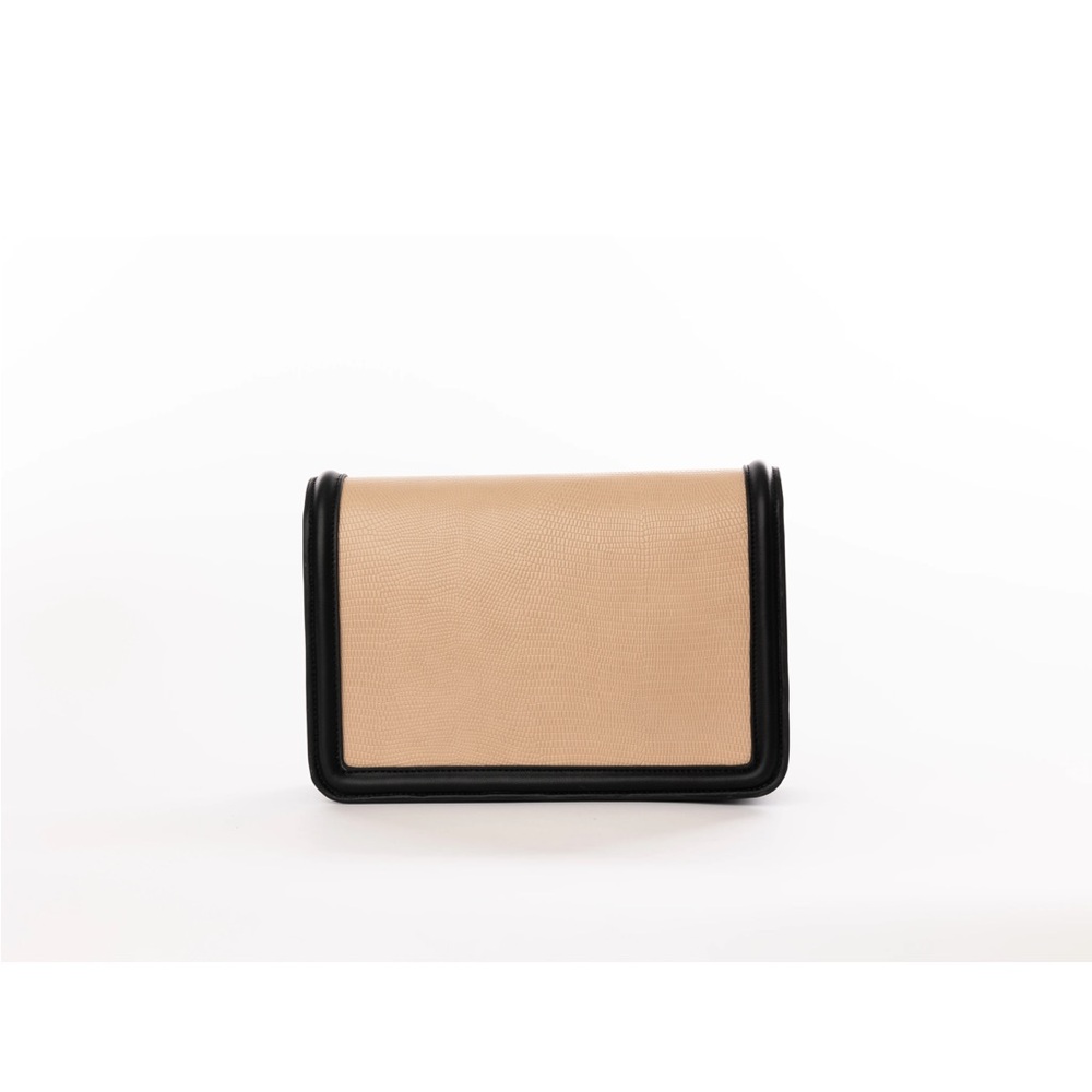 NWT Chic Beige and Black Crossbody Bag - Picture 5 of 5